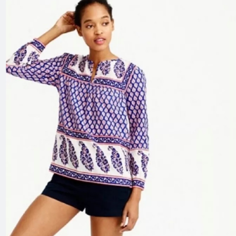 [J. Crew] Paisley Print Top
